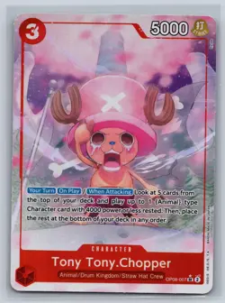 Tony Tony.Chopper (0070) (Parallel) OP08-007 Super Rare Two Legends One Piece NM - Image 1