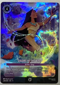 Disney Lorcana Pocahontas Winterspell ENCHANTED Colors Of The Wind 228/204. - Image 3