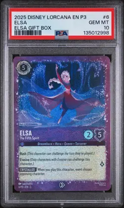 Disney Lorcana Elsa - The Fifth Spirit Promo Foil #6 Elsa Gift Box PSA 10 EN - Image 1