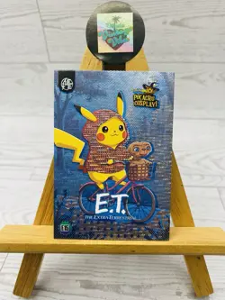 Pikachu as Cosplay E.T. Box Hit Non- Pokemon Pop Culture Fan Art Trading Card - Image 1