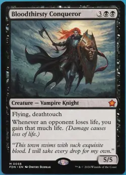 Bloodthirsty Conqueror Foundations NM Black Mythic Rare CARD (520653) ABUGames - Image 1