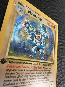 [4th Print - 1999-2000] Machamp 8/102 1st Edition Base Set WOTC Pokemon Card - Image 3