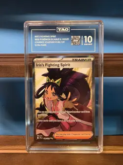 2025 POKEMON JTG EN-JOURNEY TOGETHER ULTRA RARE IRIS'S FIGHTING SPIRIT TAG 10 - Image 1