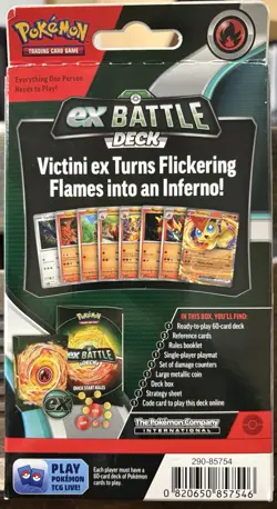 Pokemon TCG Factory Sealed Victini ex Battle Deck - 60 Card Deck - Image 2