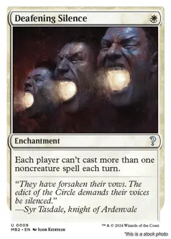 MTG Deafening Silence (White Border) Card #9 Mystery Booster 2 NM Magic - Image 1