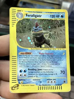 #2 Feraligatr 12/165 Expedition 2002 Holo Rare E-Reader Pokemon Card - Image 5