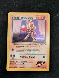 Rocket's Hitmonchan (11/132) holofoil card / Gym Heroes series - Image 1