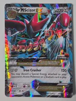 Pokemon Mega-M Scizor EX TCG Holo Ultra Rare Card 77/122 XY Breakpoint - Image 1