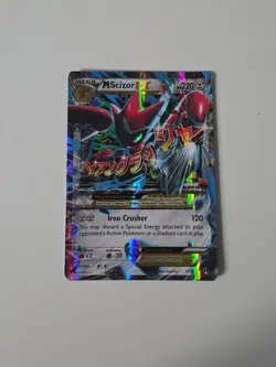 Pokemon Mega-M Scizor EX TCG Holo Ultra Rare Card 77/122 XY Breakpoint - Image 2
