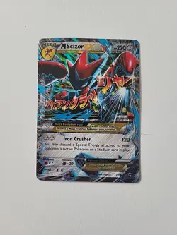 Pokemon Mega-M Scizor EX TCG Holo Ultra Rare Card 77/122 XY Breakpoint NM - Image 1