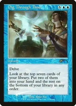 MTG Foil - Dig Through Time (Retro Frame) - 2 / NM / English - Image 1
