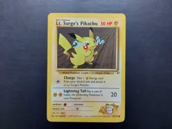 Pokemon - Lt. Surge's Pikachu 81/132 Common Gym Heroes - Image 1