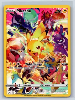 Pikachu 160/159 Secret Rare Crown Zenith Pokemon NM - Image 1
