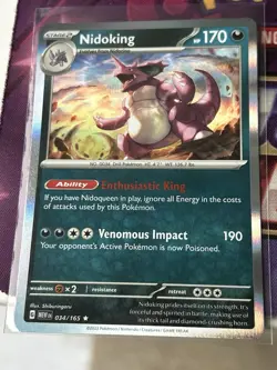 NIDOKING - 034/165 - Holo Rare -Pokemon 151 - NM/M - Pokemon Card - Image 1