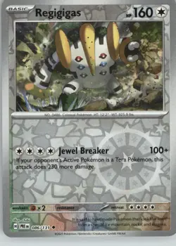 Regigigas 086/131 Uncommon Prismatic Evolutions Pokemon Reverse Holo Near Mint - Image 1