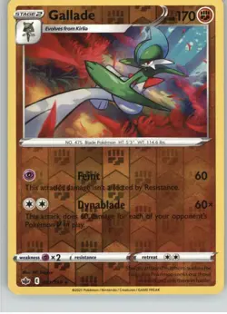 Gallade 081/198 Rare Chilling Reign Pokemon Reverse Holo Near Mint - Image 1