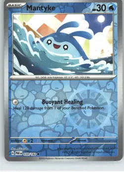 Mantyke 039/182 Common Paradox Rift Pokemon Reverse Holo Near Mint - Image 1