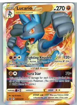 Lucario VSTAR SWSH214 Holo Promo Sword & Shield Promo Pokemon Near Mint - Image 1