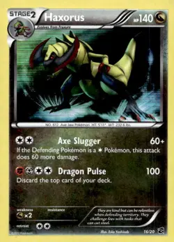 Haxorus 16/20 Holo Rare Dragon Vault Pokemon Lightly Played - Image 1