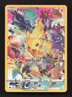 Pikachu 160/159 Secret Rare Crown Zenith Pokemon Holo Near Mint - Image 1