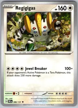 Regigigas 086/131 Uncommon Prismatic Evolutions Pokemon Near Mint - Image 1