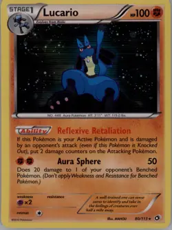 Lucario 80/113 - Pokemon Legendary Treasures - Image 1