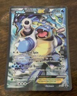 Pokemon Blastoise EX XY122 Promo Full Art Holo English TCG Moderately Played MP - Image 1