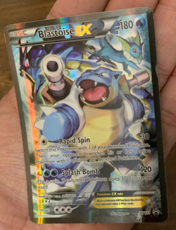 Pokemon Blastoise EX XY122 Promo Full Art Holo English TCG Moderately Played MP - Image 2