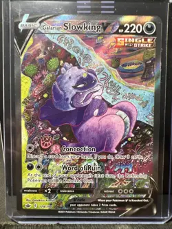 Pokemon Galarian Slowking V 179/198 SWSH Chilling Reign Alternate Art Holo - Image 1