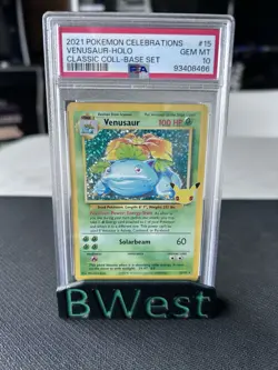 2021 Venusaur 15 Holo Rare Celebrations Classic Collection Pokemon PSA 10 - Image 1