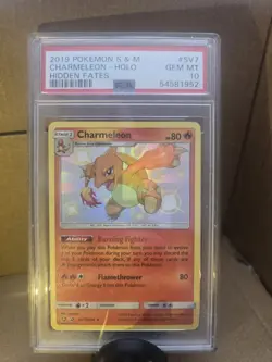 Pokemon 2019 Sun and Moon Hidden Fates Shiny Vault Charmeleon # SV7/SV94 PSA 10 - Image 1