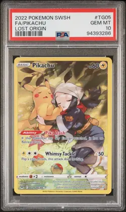 2022 Pokemon Lost Origin Pikachu Trainer Gallery TG05/TG30 PSA 10 GEM MINT 💎 - Image 1