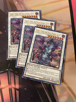 YUGIOH - YAZI EVIL OF THE YANG ZING X3 - ULTRA RARE - 1ST ED - GFP2 - NM - Image 1