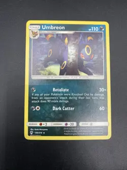 Umbreon Rare SM - Lost Thunder 120/214 LP Pokemon Card Sun & Moon - Image 1