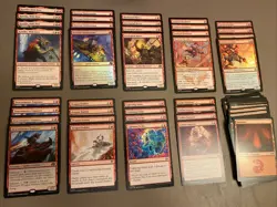 Red Goblins Standard Legal MTG Custom 60 Card Deck Magic The Gathering - Image 1