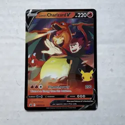 Pokemon TCG Lances' Charizard v Celebrations SWSH133 Black Star Promo Card - Image 1