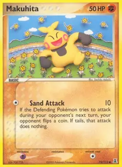 Makuhita 75/113 Common Non-Holo Card Delta Species Pokemon TCG LP Lightly Played - Image 1