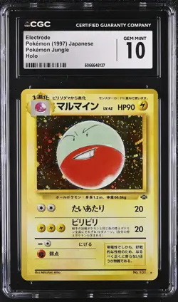 CGC 10 GEM MINT Electrode Japanese Jungle 101 Holo Pokemon Card - Image 1