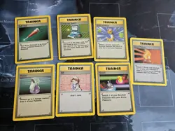 Trainer Base Set 7 Card Lot Potion, Bill, Switch, Gust Of Wind, Full Heal - Image 1