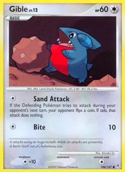 Gible 106/147 Common Non-Holo Card Supreme Victors Pokemon TCG LP Light Play - Image 1