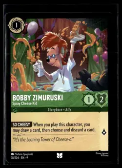 Bobby Zimuruski - Spray Cheese Kid 78/204 Disney Lorcana Fabled Cold FOIL - Image 1