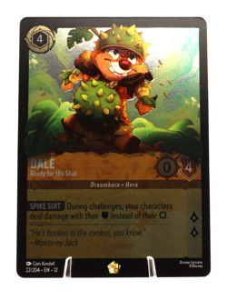 Dale Ready for His Shot Lorcana Wilds Unknown Legendary COLD FOIL NM 22/204 - Image 2