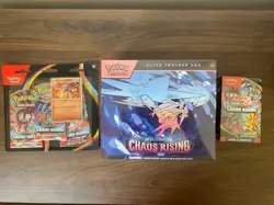 Pokemon TCG Chaos Rising ETB + Booster Bundle + 3 pack Blister. New and Sealed. - Image 1