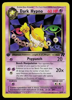 Pokemon Card - Dark Hypno Team Rocket 26/82 Rare 1st Edition - Image 1