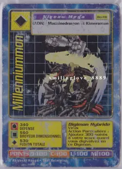 DIGIMON HOLO FOIL RARE CARD - FRENCH DIGI-BATTLE SERIES 3 - Bo-141 MILLENNIUMMON - Image 1