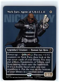 Nick Fury, Agent of S.H.I.E.L.D. (Borderless) 357 Marvel Super Heroes MTG NM - Image 1