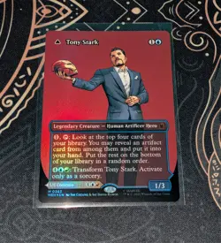 M.T.G. Marvel Super Heroes Tony Stark Borderless Foil Near Mint - Image 1