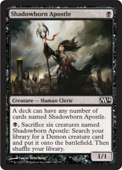 MTG Shadowborn Apostle, Magic 2014, Damaged, English - Image 1