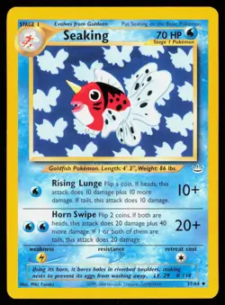 SEAKING 37/64 VINTAGE UNCOMMON NEO REVELATION POKEMON NM - Image 1