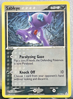 Sableye 31/110 EX Holon Phantoms NM Rare Psychic Pokemon TCG Card 2006 - Image 1